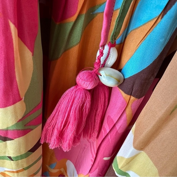 True Destinations Tropical Multicolor Sleeveless Maxi Sun Dress, Medium - Picture 8 of 10